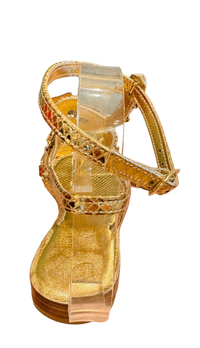 Gold Cobra Snake Sandals