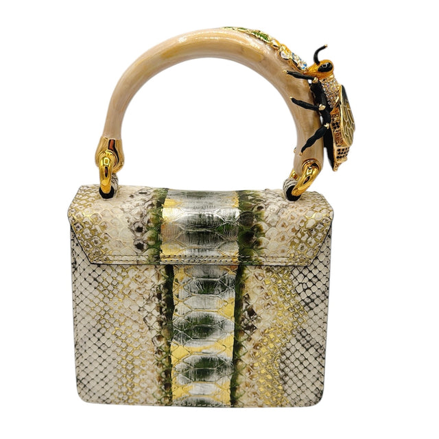 Gold Metallic BEE GEA OLIVA Animal Charm bag