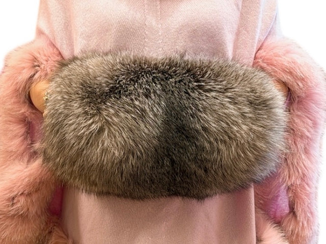 Silver Fox Fur Hand Muff