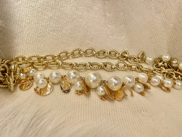 Elizabeth pearl coin belt