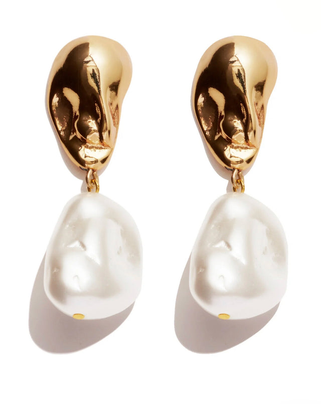 Pepita Pearl Clip Earrings