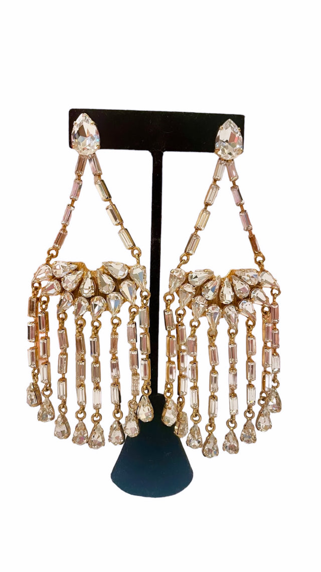 iconic chandelier earrings in Gold