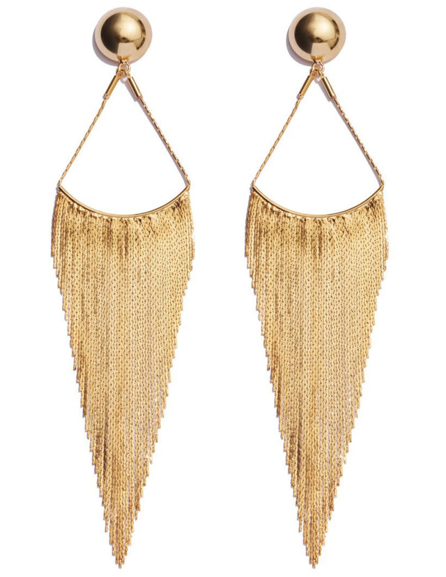 Large gold dangle earrings