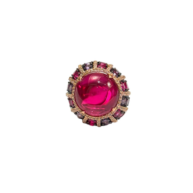 Yelena NY Oversized Cocktail Ring with Swarovski Crystals