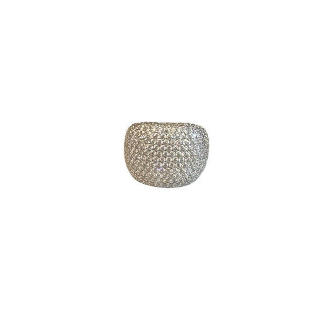 Silver oversize ring