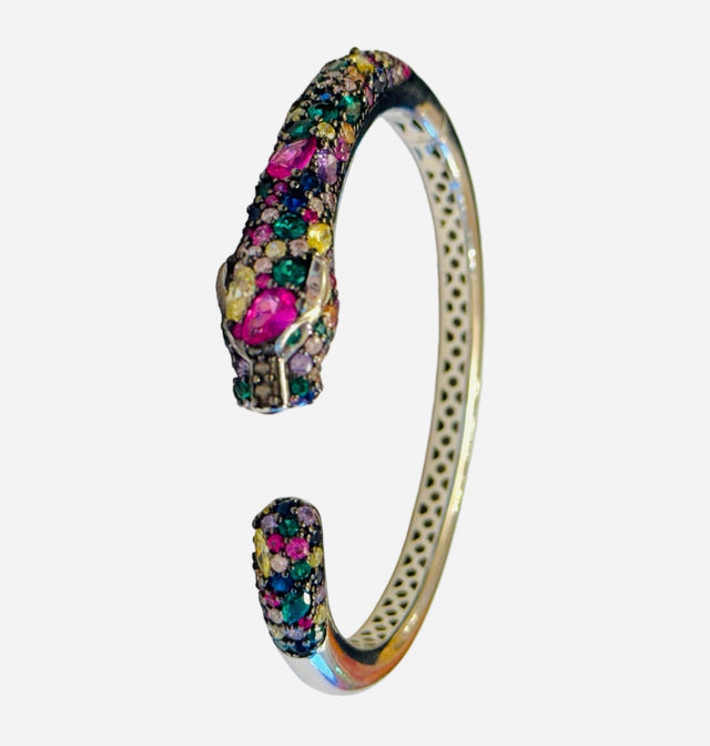 Multicolored cheetah single bracelet