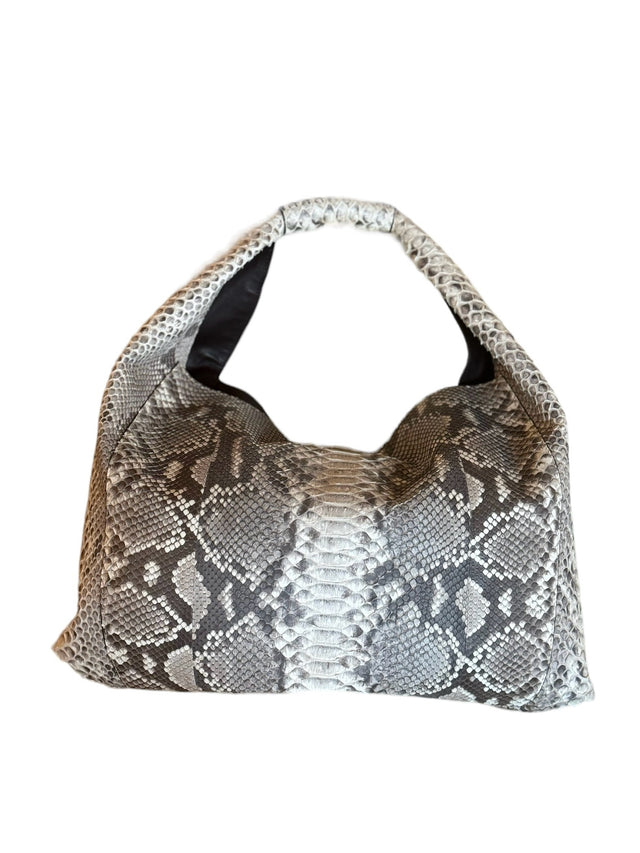 Savana Python tote with croco detail flap