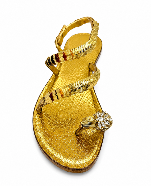Simplified Gold Cobra Snake Sandals-RESTOCK COMING
