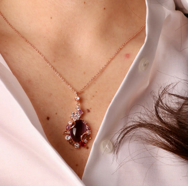 Purple gala necklace