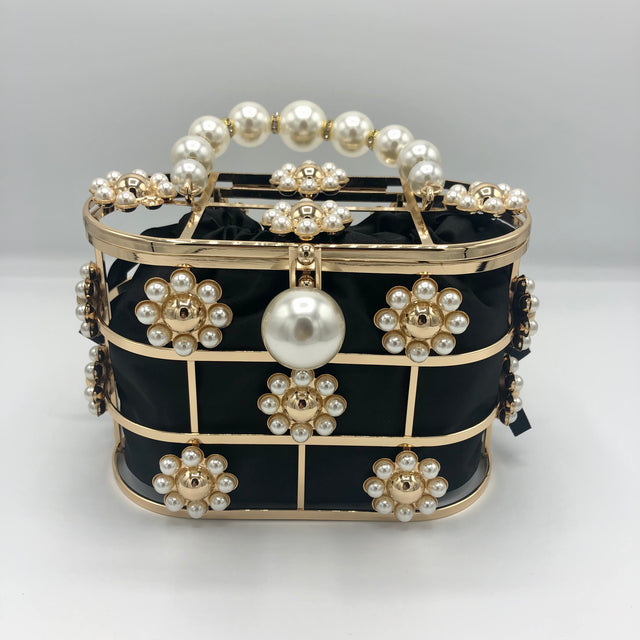 Pearl Daisy bag in black