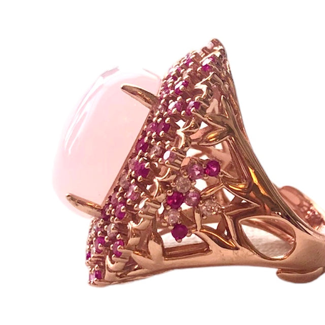 Cocktail Pastel pink ring