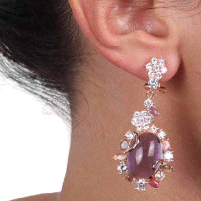 Purple Gala Earrings