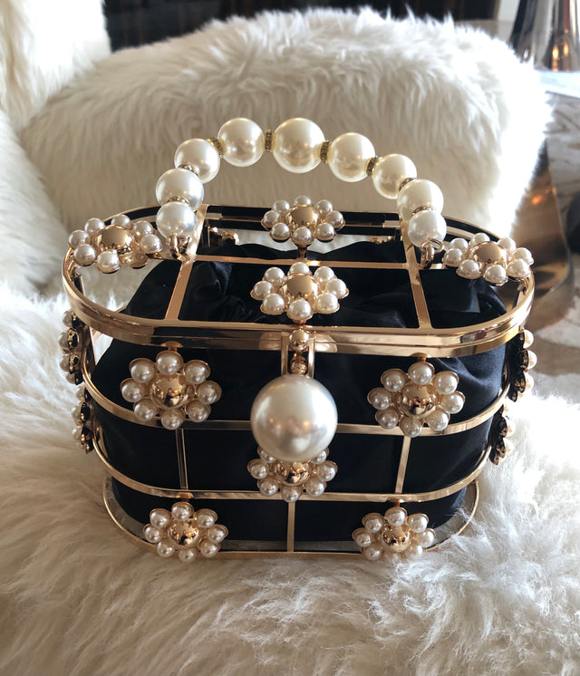 Pearl Daisy bag in black