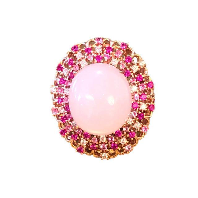 Cocktail Pastel pink ring
