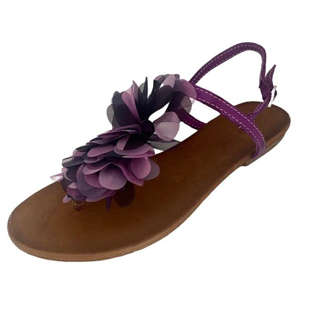 "Petals" Sandals in Purple