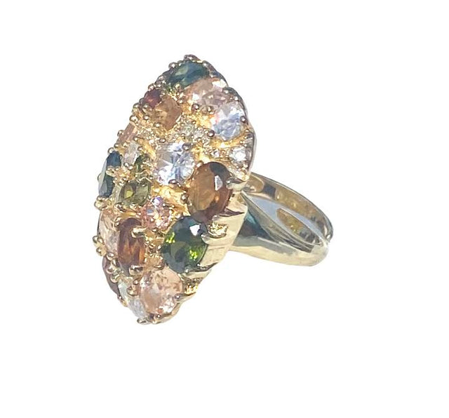 Yelena NY Earth-Tone Crystal Ring