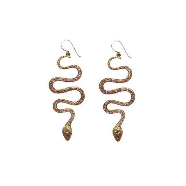 Carole Guez Snake Earrings