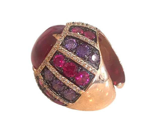Yelena NY Oversized Cocktail Ring with Swarovski Crystals