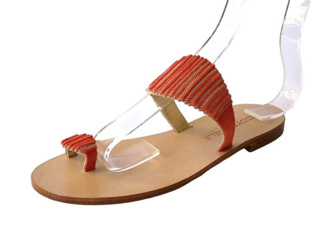 Yelena NY "Claudia" Capri Sandals in Coral