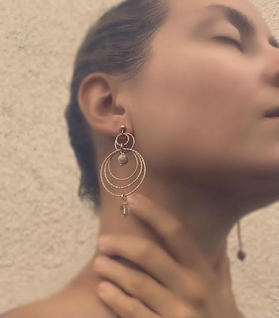 Large Hoops Dangle Earrings