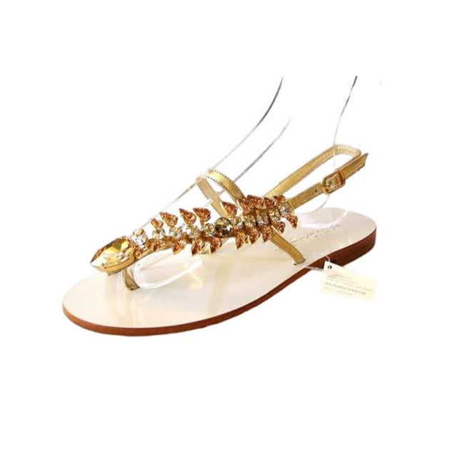 Yelena NY "Gold Fish" Capri Sandals