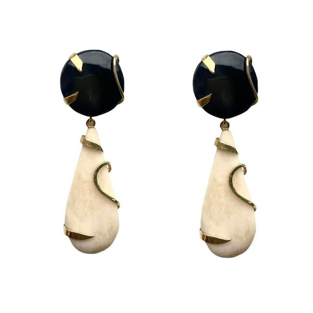 Roccoco Earrings in Black and White