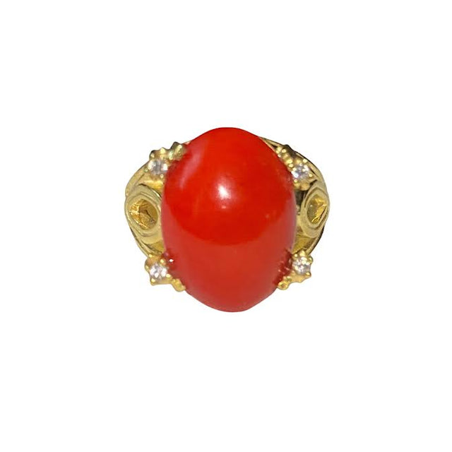 Statement Coral Ring