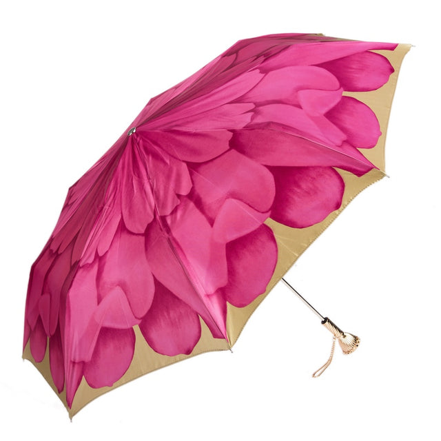 PINK DAHLIA FOLDING UMBRELLA