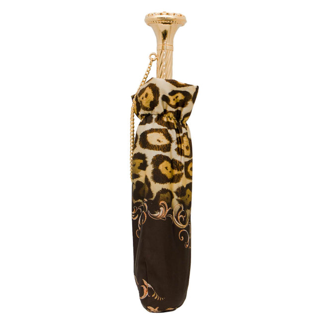 LEOPARD PRINT FOLDING UMBRELLA