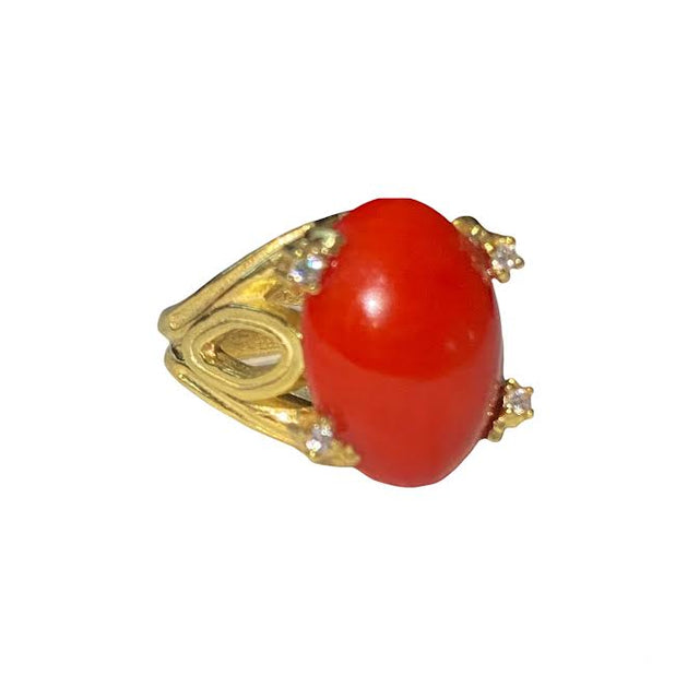 Statement Coral Ring