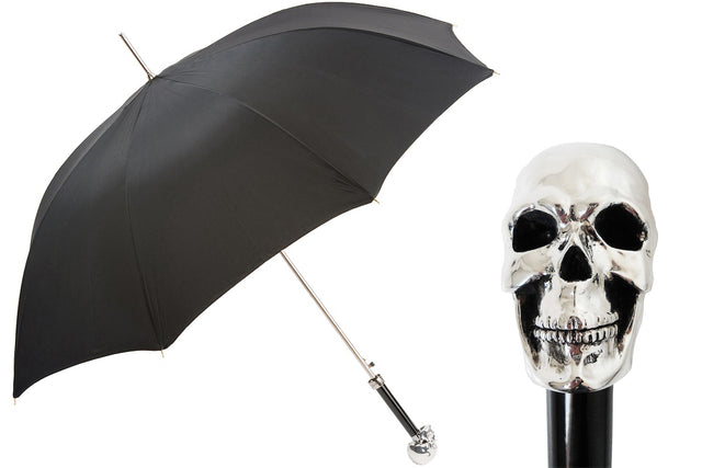 SILVER SKULL UMBRELLA