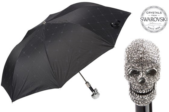 SWAROVSKI® SKULL FOLDING UMBRELLA