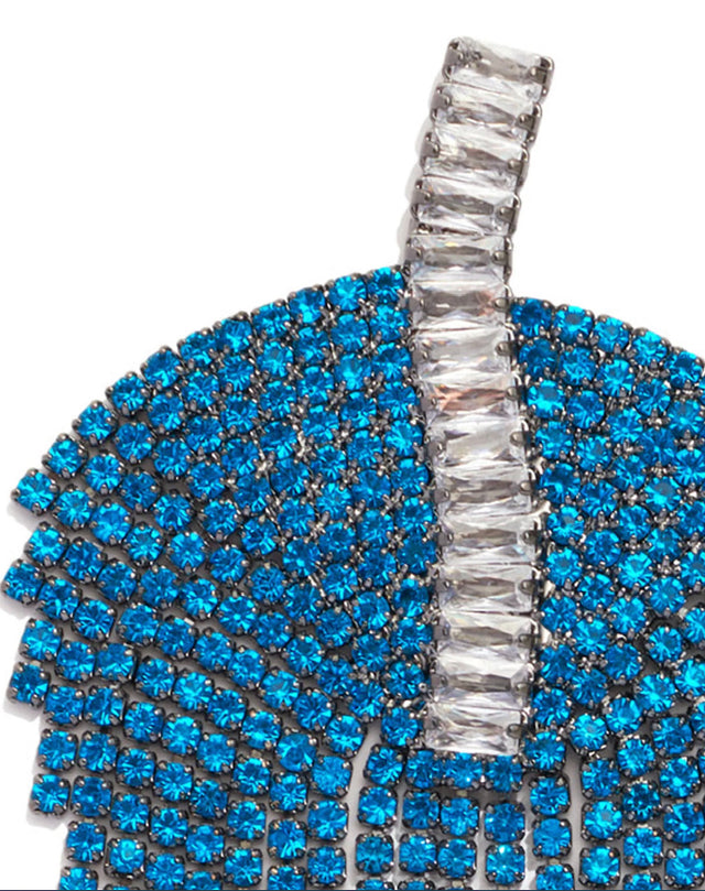 Blue Musa Fringe Earrings