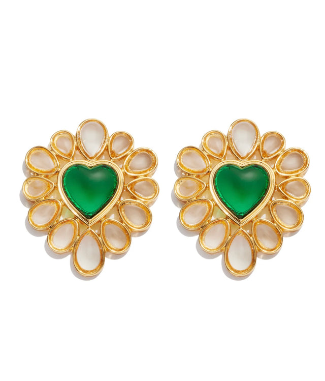 Green Heart earrings