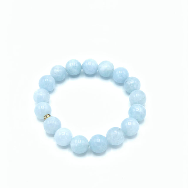 Blue beaded bracelet