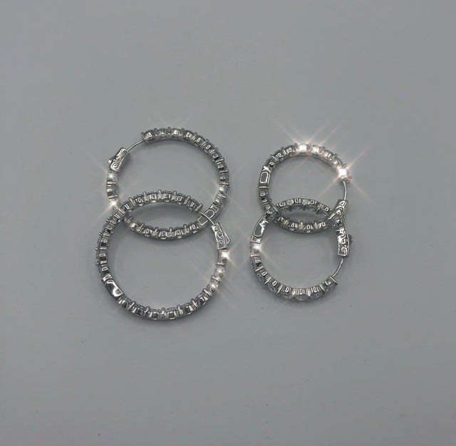 35mm-5mm small pavé crystal hoops