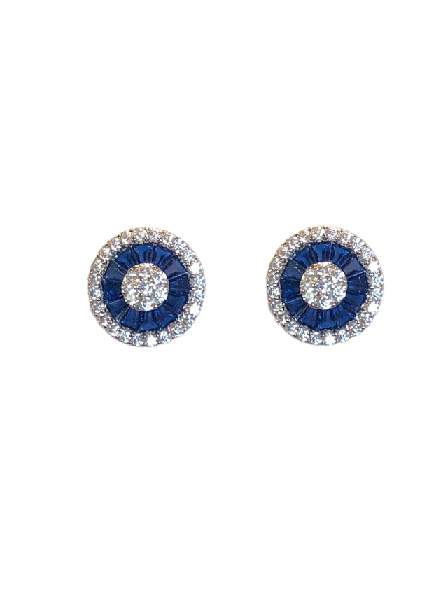 Petite Navy Blue Stud Earrings