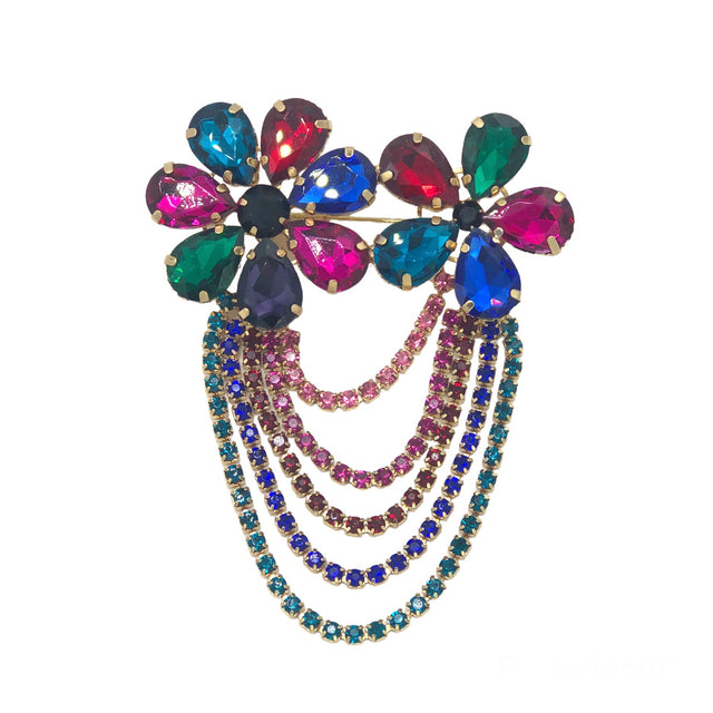 Flower brooch in Multicolors