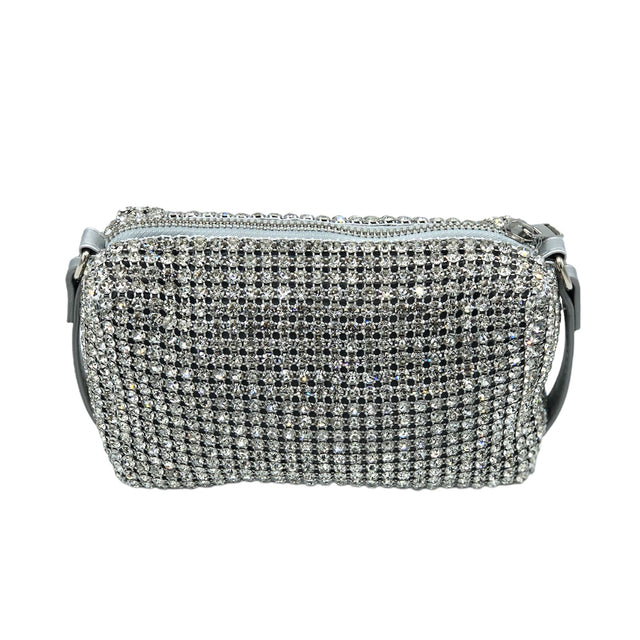 Small silver crystal disco bag