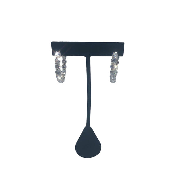 35mm-5mm small pavé crystal hoops