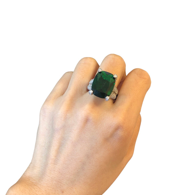 Jumbo Solitaire Emerald Ring