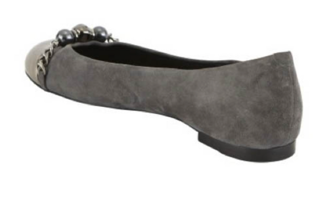 Philipp Plein “Vintage” Ballerina Flats in Gray