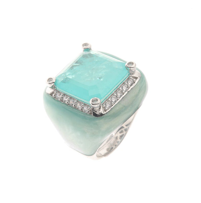 Jumbo Single Stone Ring in Turquoise
