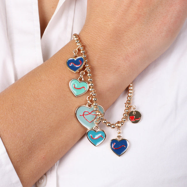 Summer Hearts Charm Bracelet