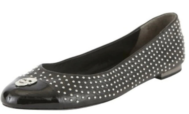 Philipp Plein “Galaxy” Ballerina Flats in Black