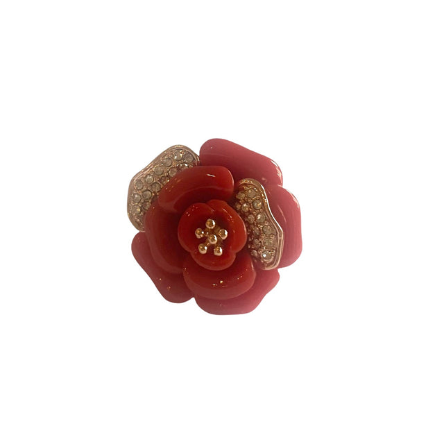 Enamel Rose Ring