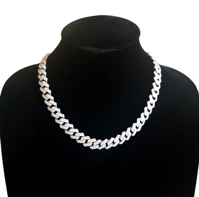 Prong Cuban Crystal Choker Necklace