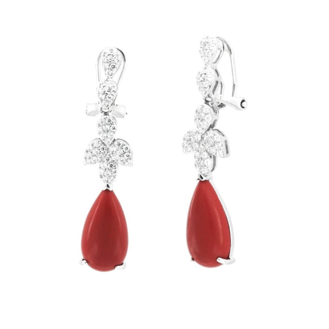 Petite Drop Earrings in Pomegranate