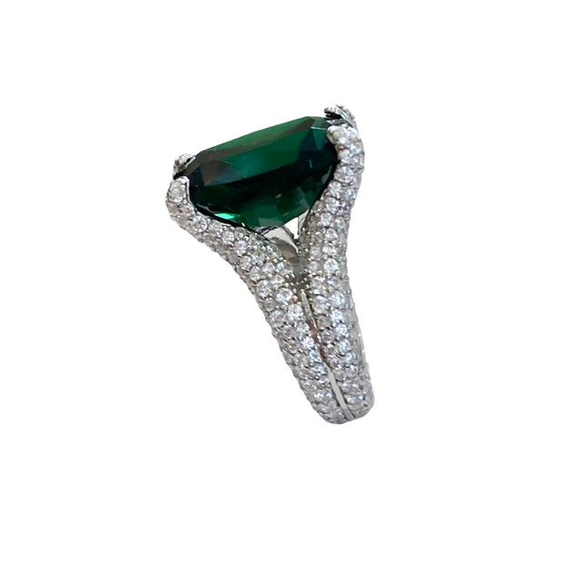 Jumbo Solitaire Emerald Ring