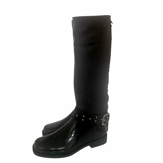Tall Rain Boots with a Side Buckle Detail